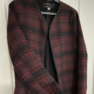 Only Plaid Wool Shirt Jacket